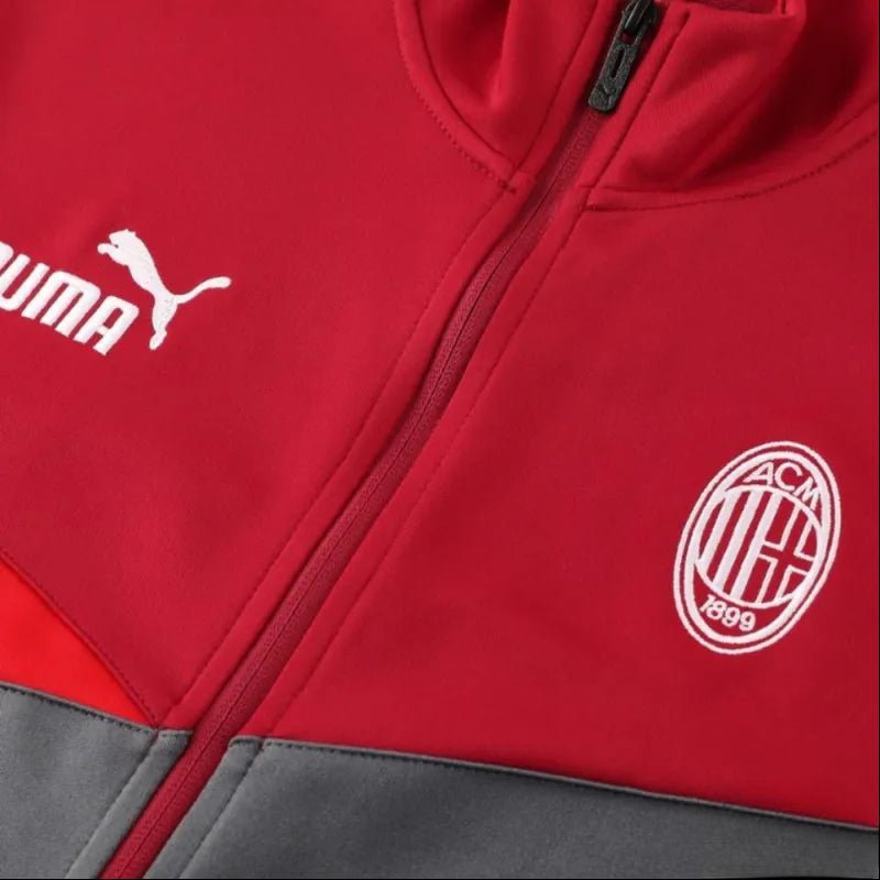 2024/2025 AC Milan Football Tracksuit Red Grey