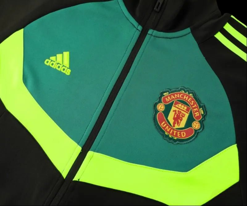 2024/2025 Newton Heath Black & Green Full Zipper Jacket + Long Pants