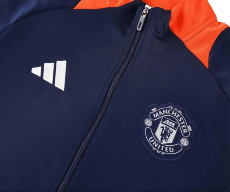 2024/2025 Newton Heath Navy & Orange Full Zipper Jacket + Long Pants