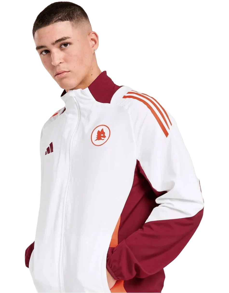 2024/2025 Roma White Full Zipper Jacket + Long Pants