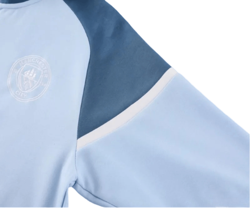 2024/2025 Sky Blues Light Blue Hoodie Full Zipper Jacket + Long Pants