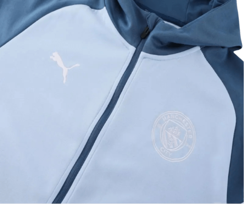 2024/2025 Sky Blues Light Blue Hoodie Full Zipper Jacket + Long Pants