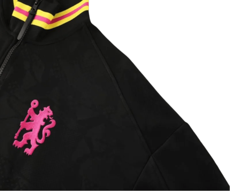 2024/2025 The Blues Black Full Zipper Jacket + Long Pants