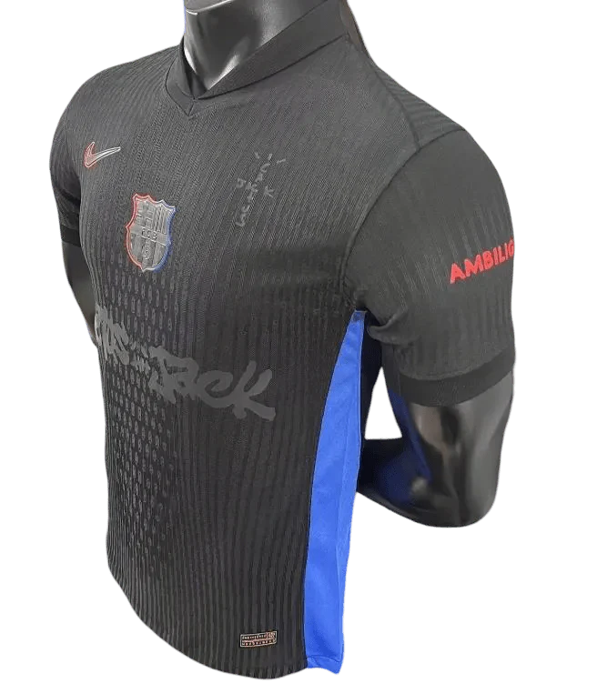 2025 Barcelona X Travis Black Away Special Jersey - Player Version