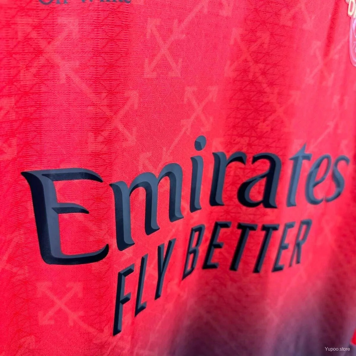 AC Milan Off White Jersey Red 2024 Limited Edition