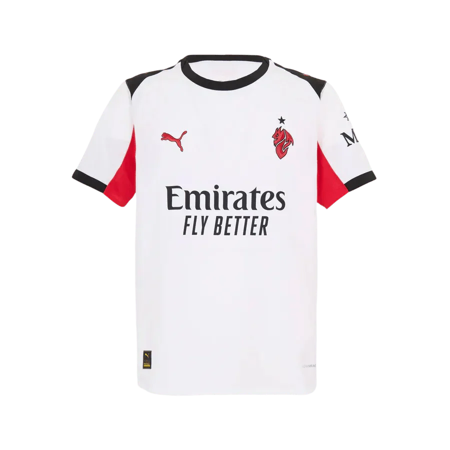 AC Milan Away Kit 2025 White Diavoletto Emblem