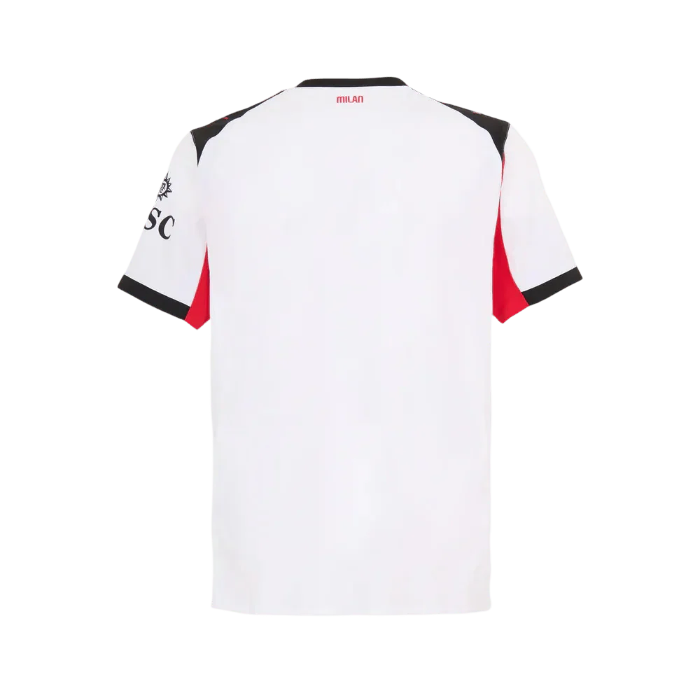 AC Milan Away Kit 2025 White Diavoletto Emblem