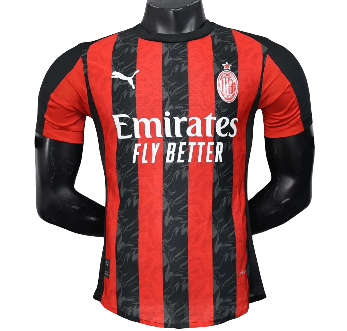 AC Milan Home Kit 2025 Player Version Flames