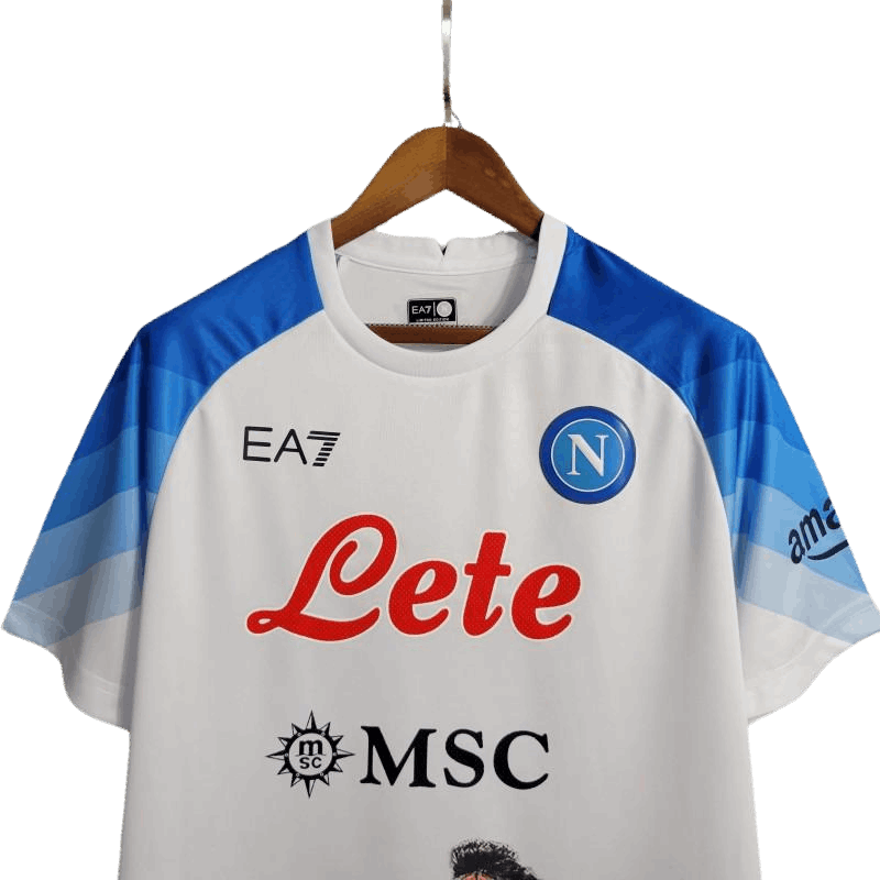 2023/2024 Napoli Face Game Lozano White Kit - Fan Version
