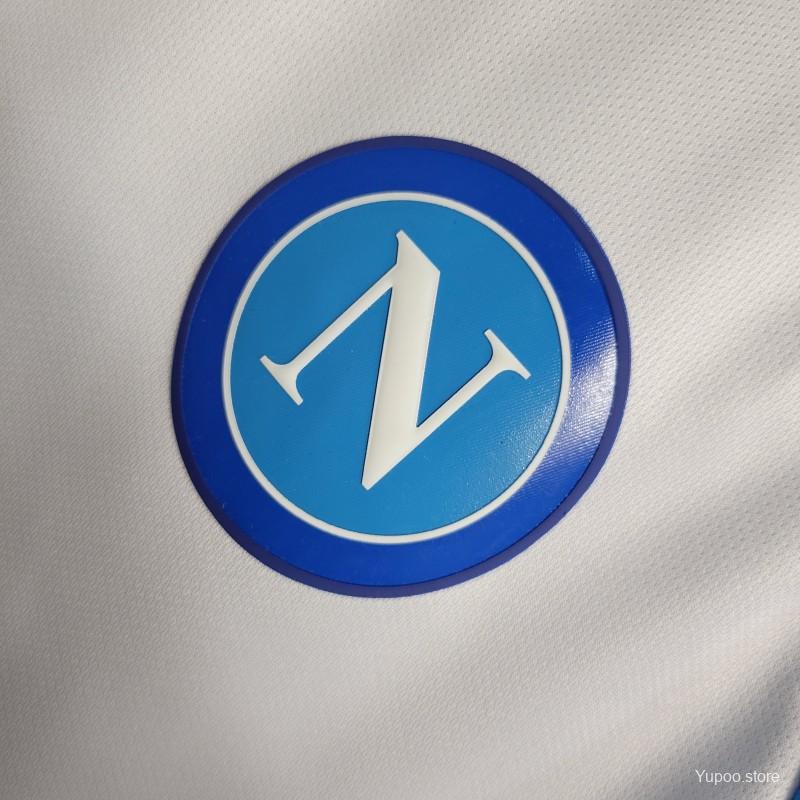 2023/2024 Napoli Face Game Lozano White Kit - Fan Version
