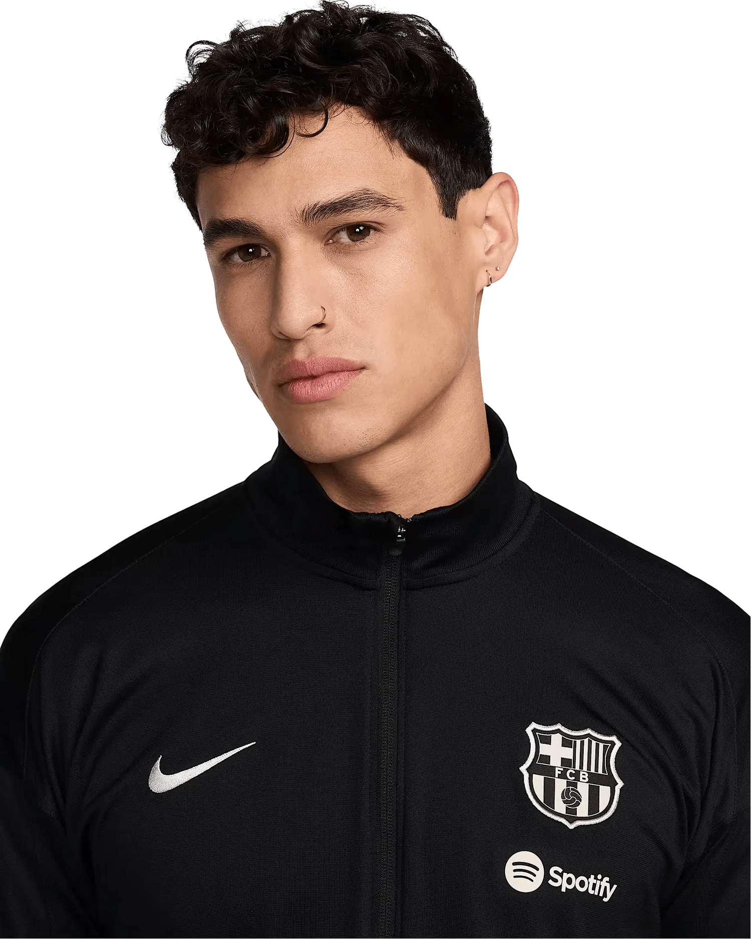 2024/2025 Barcelona Black Full Zipper Jacket + Long Pants