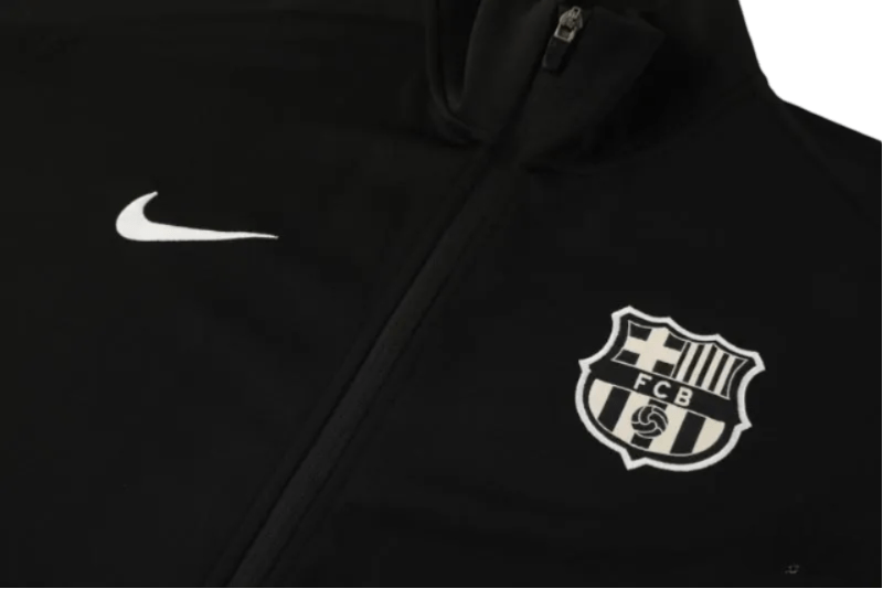 2024/2025 Barcelona Black Full Zipper Jacket + Long Pants