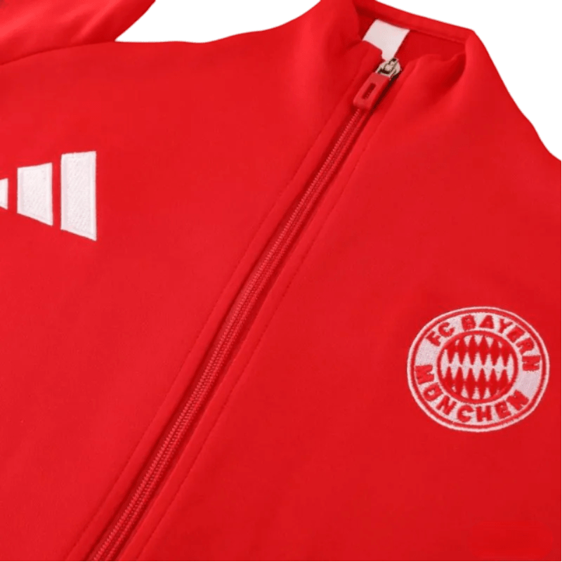 2024/2025 Bayern Munich Dark Red Full Zipper Jacket + Long Pants