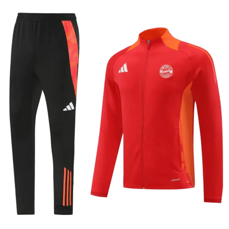2024/2025 Bayern Munich Dark Red Full Zipper Jacket + Long Pants
