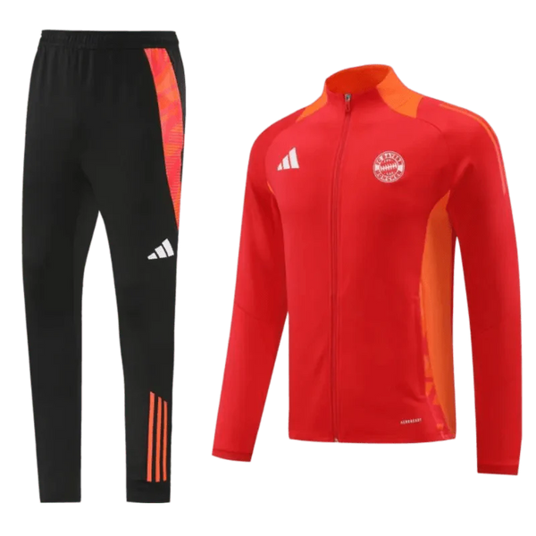 2024/2025 Bayern Munich Dark Red Full Zipper Jacket + Long Pants