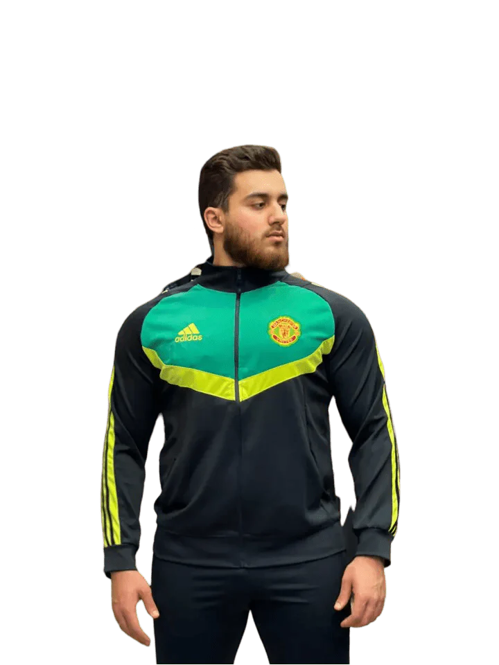 2024/2025 Newton Heath Black & Green Full Zipper Jacket + Long Pants