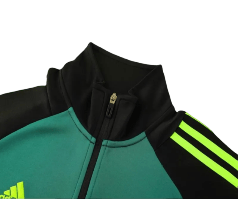 2024/2025 Newton Heath Black & Green Full Zipper Jacket + Long Pants