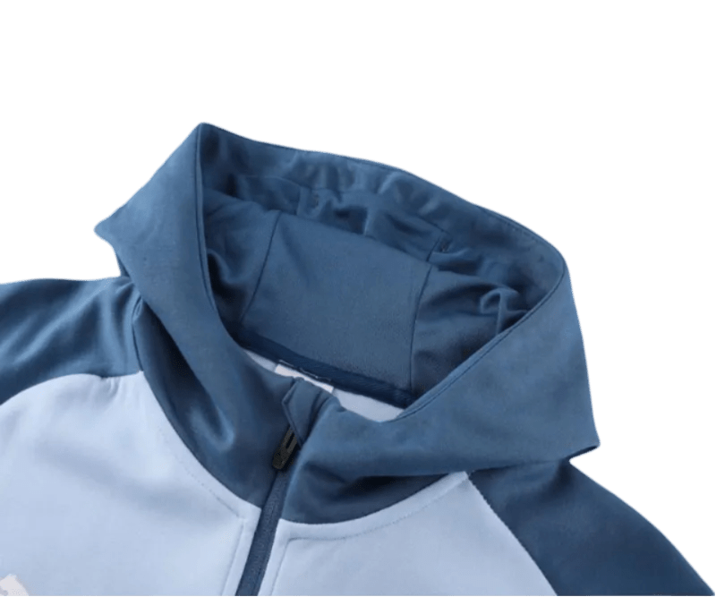 2024/2025 Sky Blues Light Blue Hoodie Full Zipper Jacket + Long Pants