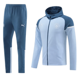 2024/2025 Sky Blues Light Blue Hoodie Full Zipper Jacket + Long Pants