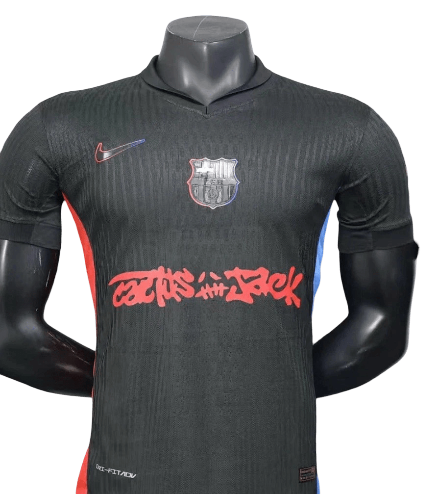 2025 Barcelona X Travis Black Away Special Jersey - Player Version