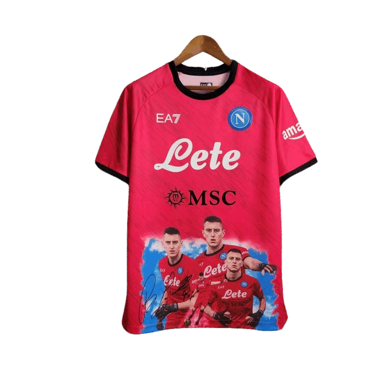 23-24 Napoli Face Game Lozano Red Kit - Fan version
