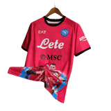 23-24 Napoli Face Game Lozano Red Kit - Fan version