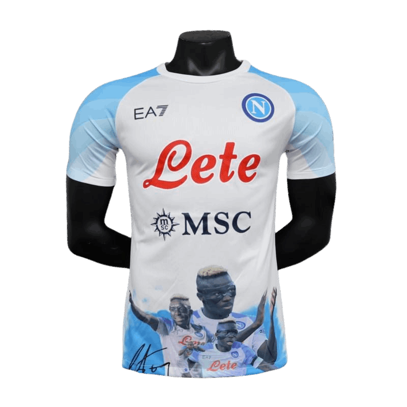 23/24 Napoli Face Game Victor Osimhen Champion Kit - Player Version
