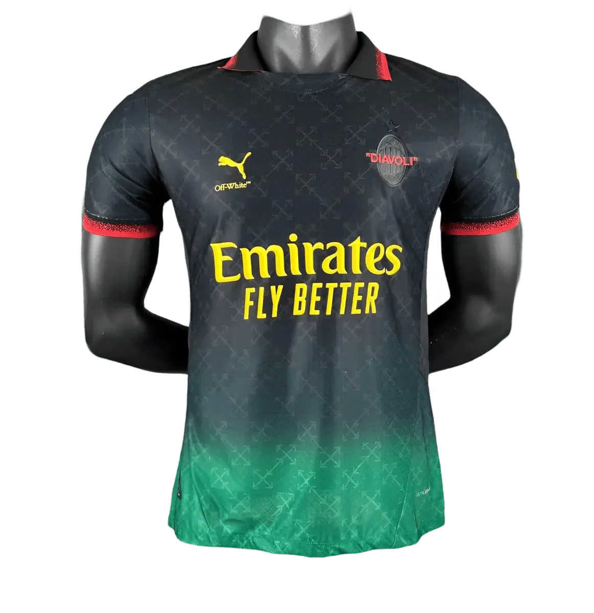 AC Milan Off White Jersey Black Green 2024 Limited