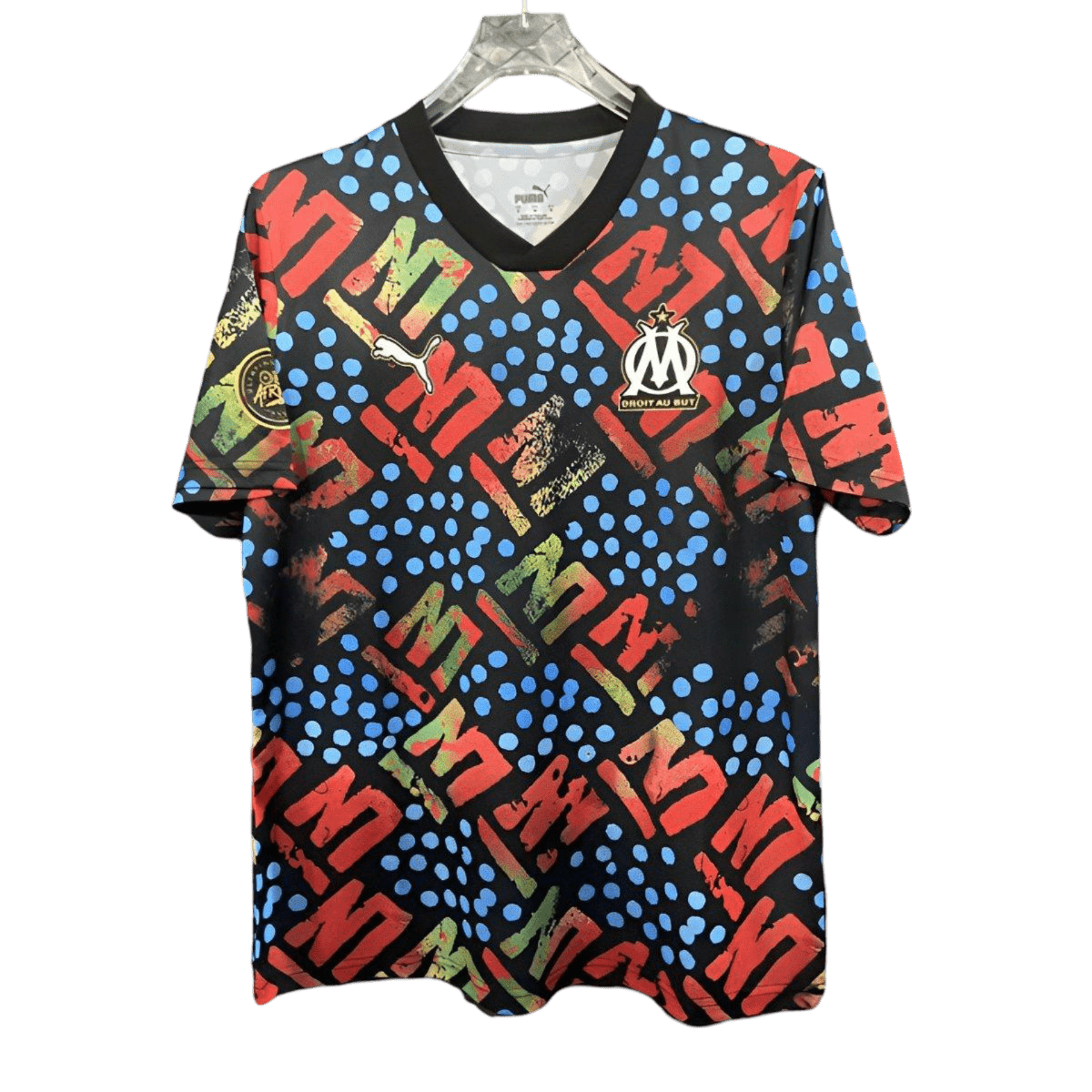24/25 Olympique Marseille Africa Black Special Pre-Match Kit - Fan Version