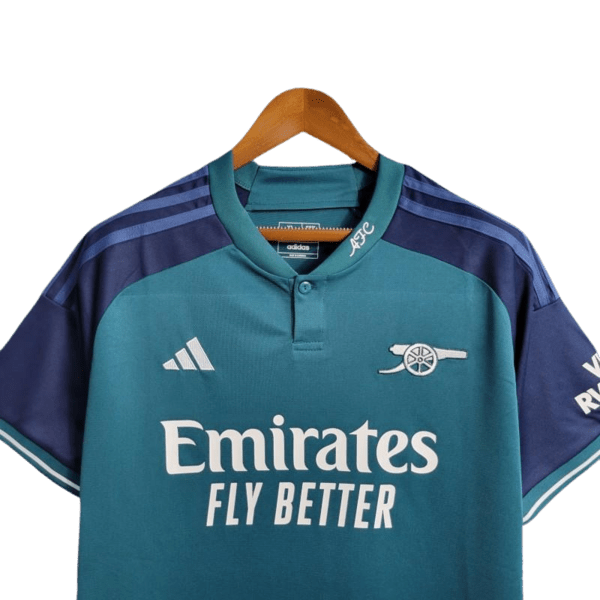 Arsenal Third Kit 23/24 Fan Version Blue Teal Design