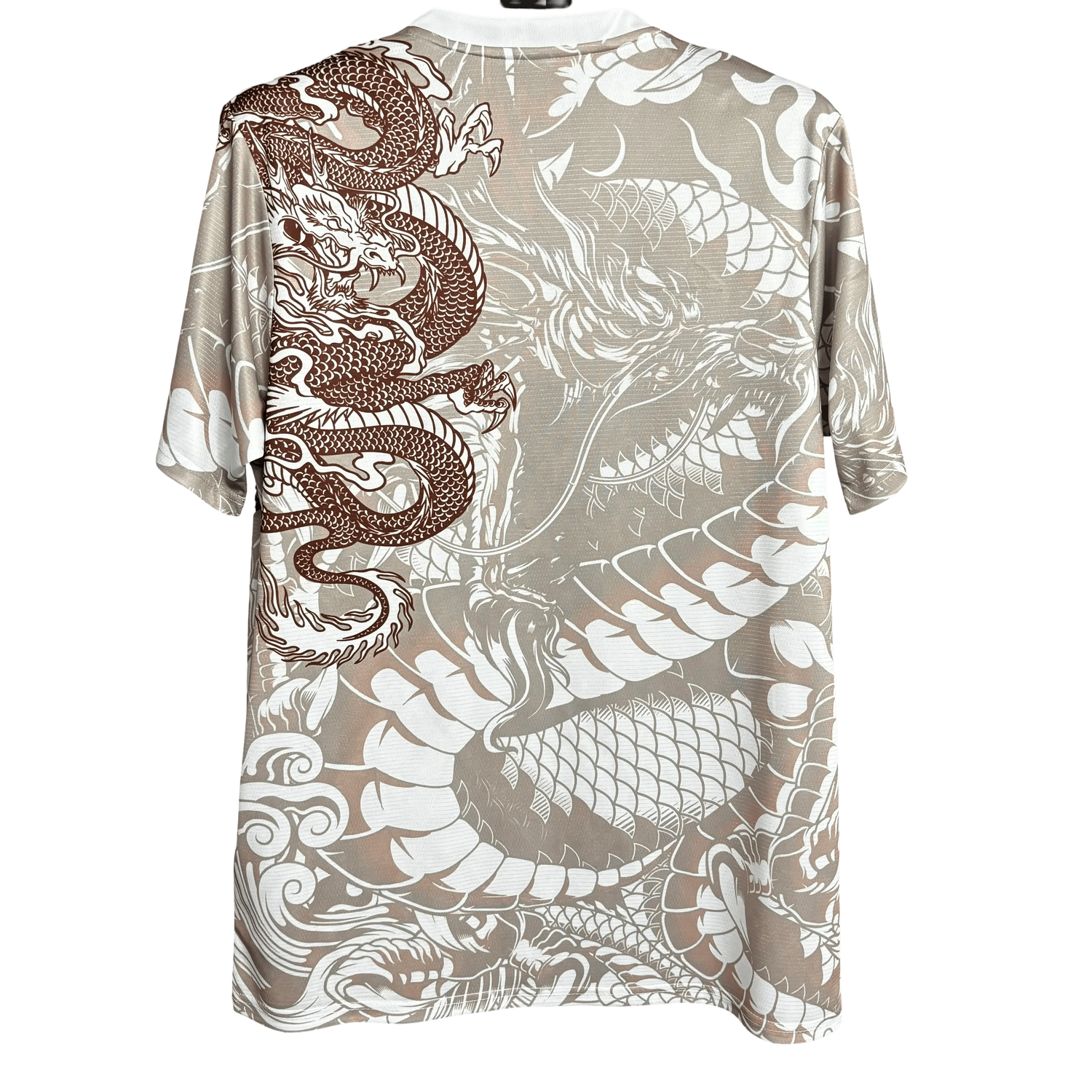 Real Madrid Beige & Red Dragon Jersey - 2025/2026 Special Edition Fan Version