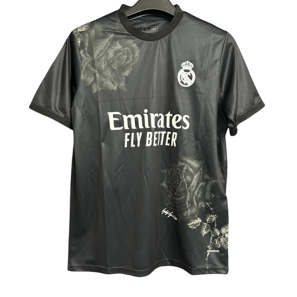 Real Madrid Black Flower Jersey - 2025/2026 Special Edition Fan Version