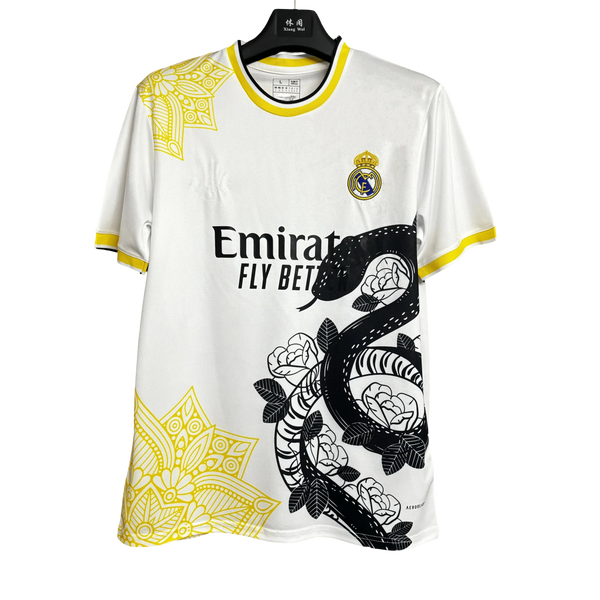 Real Madrid White & Black Snake Jersey - 2025/2026 Special Edition Fan Version
