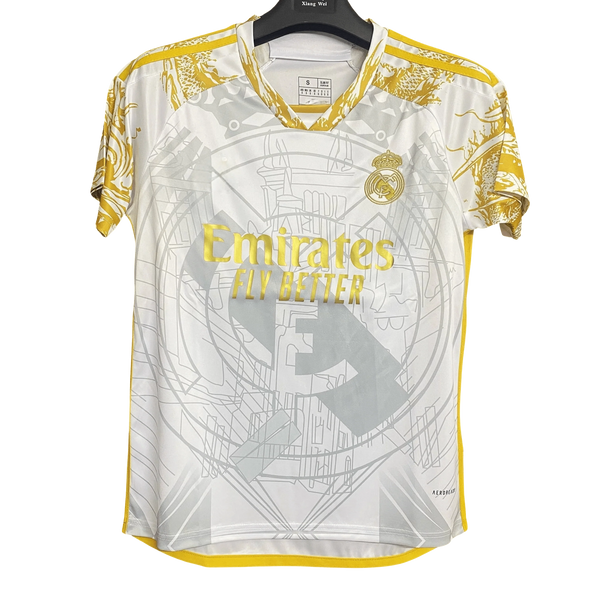 Real Madrid White & Gold Jersey - 2025/2026 Special Edition Fan Version